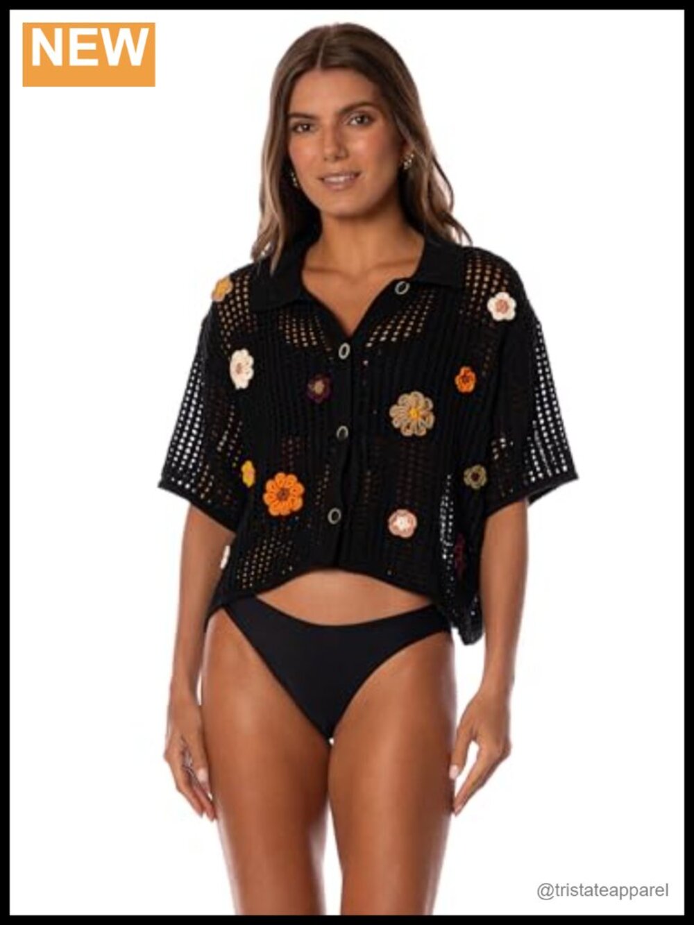 Recycled Cotton Floral Short Sleeve Button Up Shirt